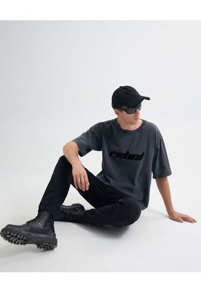 Camiseta Para Hombre Manga Corta Cuello Redondo Color Gris Oscuro Marca Seven Seven #45092592