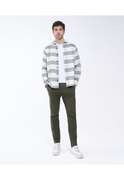 Camisa Para Hombre Manga Larga  Color Verde Claro Marca Seven Seven #45011912