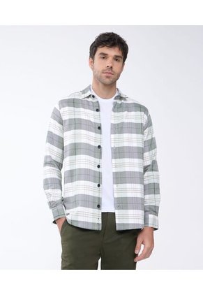 Camisa Para Hombre Manga Larga  Color Verde Claro Marca Seven Seven #45011912