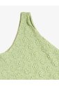 Camiseta Asimétrica Texturizada  Para Mujer Verde Seven Seven de Seven Seven