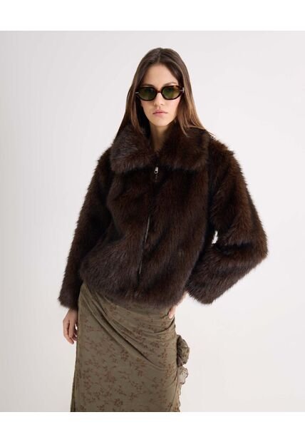 Chaqueta Para Mujer Abrigo Color Café Marca Seven Seven #28080998