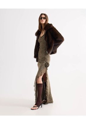 Chaqueta Para Mujer Abrigo Color Café Marca Seven Seven #28080998