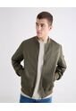Chaqueta Bomber Basica  Para Hombre Verde Seven Seven de Seven Seven