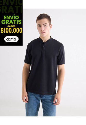 Polo Regular Basica  Para Hombre Blanco Seven Seven Seven Seven