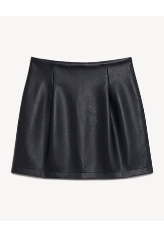 Falda Corta Lisa De Corte Recto  Para Mujer Negro Seven Seven Seven Seven