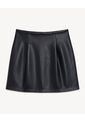 Falda Corta Lisa De Corte Recto  Para Mujer Negro Seven Seven de Seven Seven