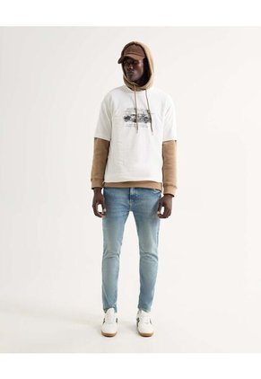 Camiseta Para Hombre Manga Corta Cuello Redondo Color Marfil Marca Seven Seven #45092685