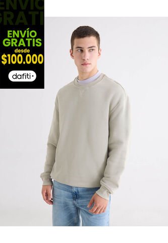 Buzo Regular Cuello V  Para Hombre Gris Seven Seven Seven Seven