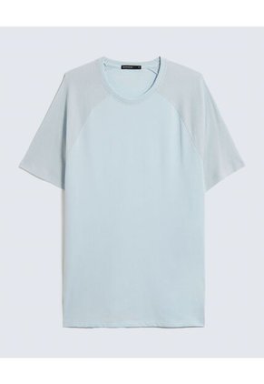 Camiseta Para Hombre Manga Corta Cuello Redondo Color Azul Claro Marca Seven Seven #45092668