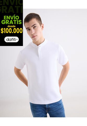 Polo Regular Basica  Para Hombre Negro Seven Seven Seven Seven