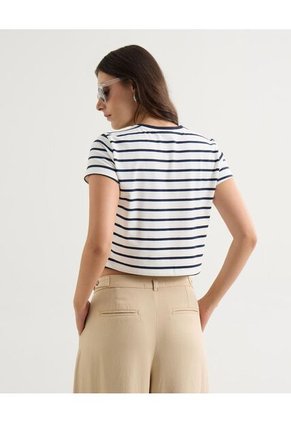 Camiseta Para Mujer Manga Corta Cuello Redondo Color Azul Marca Seven Seven #28096294