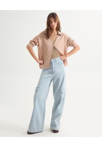 Jean Para Mujer Wide-Leg Color Azul Claro Marca Seven Seven #28160884 Seven Seven