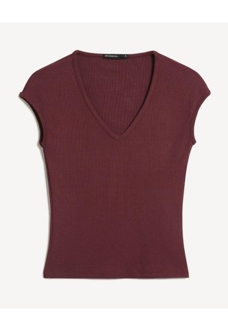 Top Rib Cuello Redondo  Para Mujer Vino Seven Seven Seven Seven