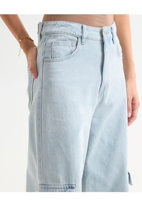 Jean Para Mujer Wide-Leg Color Azul Claro Marca Seven Seven #28160884