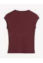 Top Rib Cuello Redondo  Para Mujer Vino Seven Seven de Seven Seven
