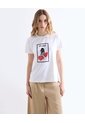 Camiseta Con Estampado De Cerezas  Para Mujer Marfil Seven Seven de Seven Seven