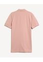 Polo Con Cuello Acanalado  Para Hombre Rosado Seven Seven de Seven Seven
