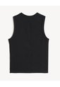 Camiseta Larga En Rib  Para Mujer Negro Seven Seven de Seven Seven