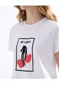 Camiseta Con Estampado De Cerezas  Para Mujer Marfil Seven Seven de Seven Seven