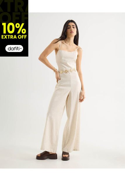Enterizo Para Mujer Manga Sisa Color Crudo Marca Seven Seven #28320435