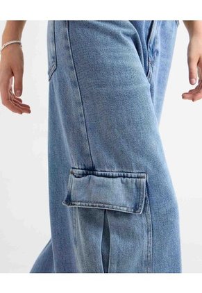 Jean Para Mujer Wide-Leg Color Azul Medio Marca Seven Seven #28160883