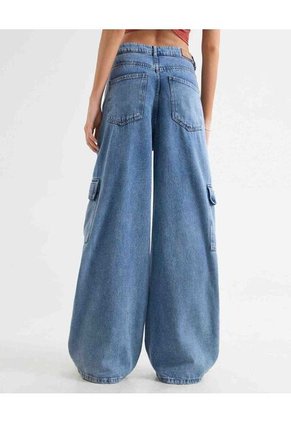 Jean Para Mujer Wide-Leg Color Azul Medio Marca Seven Seven #28160883