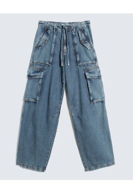 Jean Para Mujer Wide-Leg Color Azul Medio Marca Seven Seven #28160875