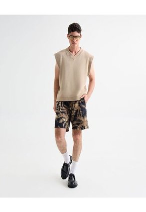 Bermuda Para Hombre Regular Corto Color Avena Marca Seven Seven #45100703