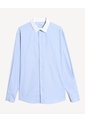 Camisa Relaxed Con Cuello Gales  Para Hombre Celeste Seven Seven de Seven Seven