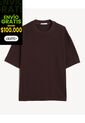 Camiseta Oversize Texturizada  Para Hombre Café Seven Seven de Seven Seven