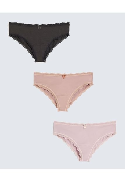 Panty Para Mujer Hipster Color Negro Marca Seven Seven #28800112