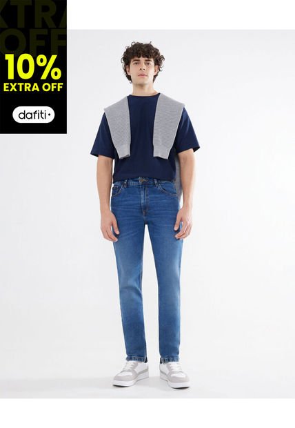Jean Para Hombre Slim Color Azul Medio Marca Seven Seven #45160503