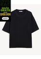 Camiseta Oversize Texturizada  Para Hombre Negro Seven Seven de Seven Seven