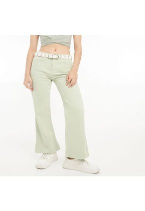 Jean Para Mujer Boot Cut Color Verde Claro Marca Seven Seven #28160773