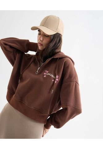 Buzo Para Mujer Hoodie Color Café Marca Seven Seven #28060449 Seven Seven