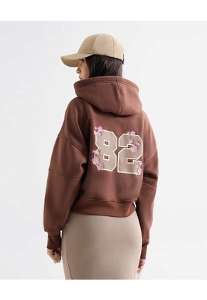 Buzo Para Mujer Hoodie Color Café Marca Seven Seven #28060449