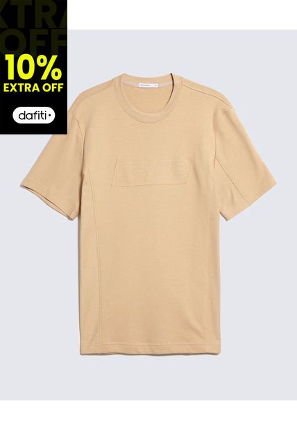 Camiseta Para Hombre Manga Corta Cuello Redondo Color Beige Marca Seven Seven #45092706