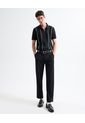 Polo Para Hombre Cuello Tejido  Color Negro Marca Seven Seven #45110846 de Seven Seven