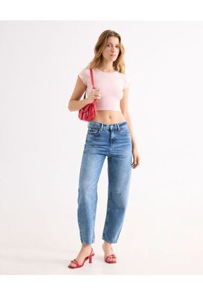 Jean Para Mujer Balloon Color Azul Marca Seven Seven #28160967