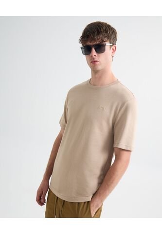 Camiseta Para Hombre Manga Corta Cuello Redondo Color Beige Marca Seven Seven #45092654 Seven Seven