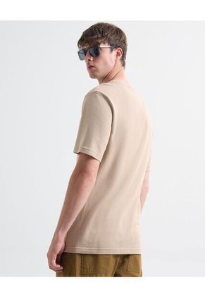 Camiseta Para Hombre Manga Corta Cuello Redondo Color Beige Marca Seven Seven #45092654