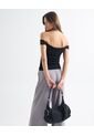 Blusa Off Shoulder En Encaje  Para Mujer Negro Seven Seven de Seven Seven