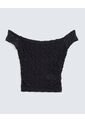 Blusa Off Shoulder En Encaje  Para Mujer Negro Seven Seven de Seven Seven