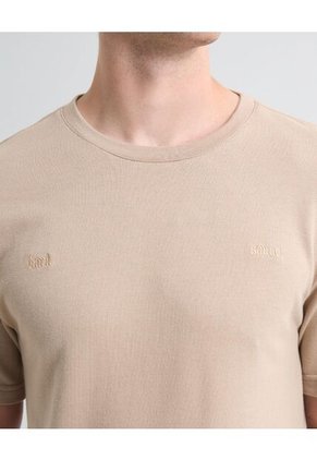 Camiseta Para Hombre Manga Corta Cuello Redondo Color Beige Marca Seven Seven #45092654