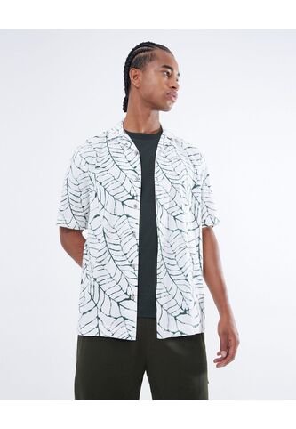 Camisa Para Hombre Manga Corta  Color Verde Oliva Marca Seven Seven #45012033 Seven Seven