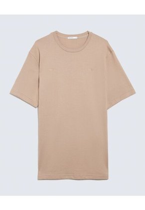 Camiseta Para Hombre Manga Corta Cuello Redondo Color Beige Marca Seven Seven #45092654