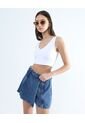 Camiseta Tipo Crop Hombro Angosto  Para Mujer Blanco Seven Seven de Seven Seven