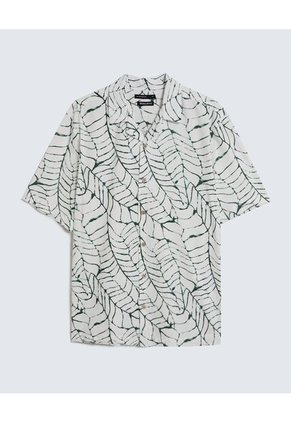 Camisa Para Hombre Manga Corta  Color Verde Oliva Marca Seven Seven #45012033