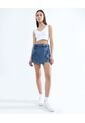 Camiseta Tipo Crop Hombro Angosto  Para Mujer Blanco Seven Seven de Seven Seven
