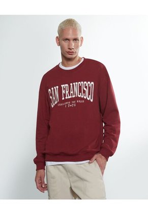 Buzo Para Hombre Cuello Redondo Color Vino Marca Seven Seven #45060636